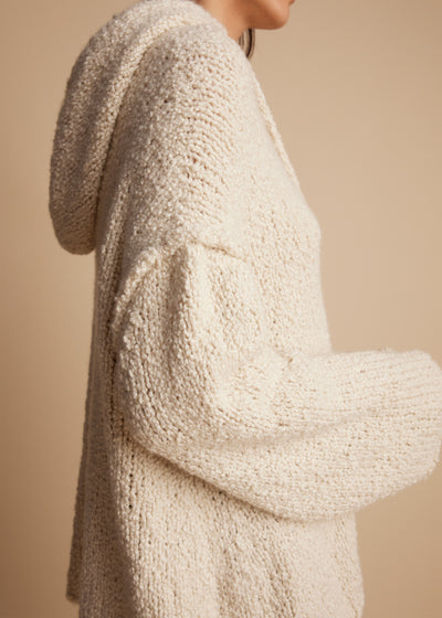 Sile hoodie in cashmere - Ivory