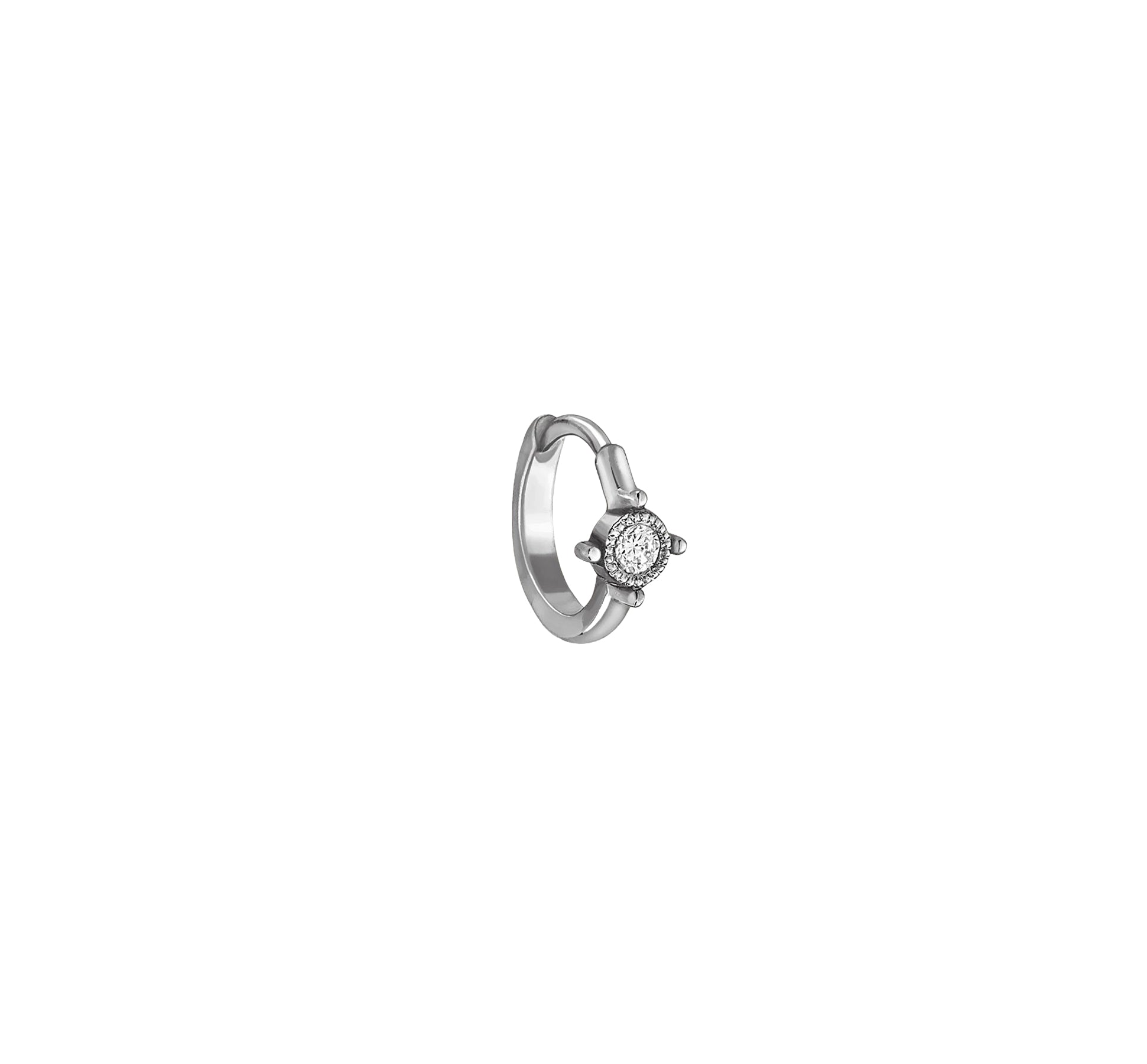 Mono boucle Ecstasy en or noir 18K sertie d'un diamant - Or noir