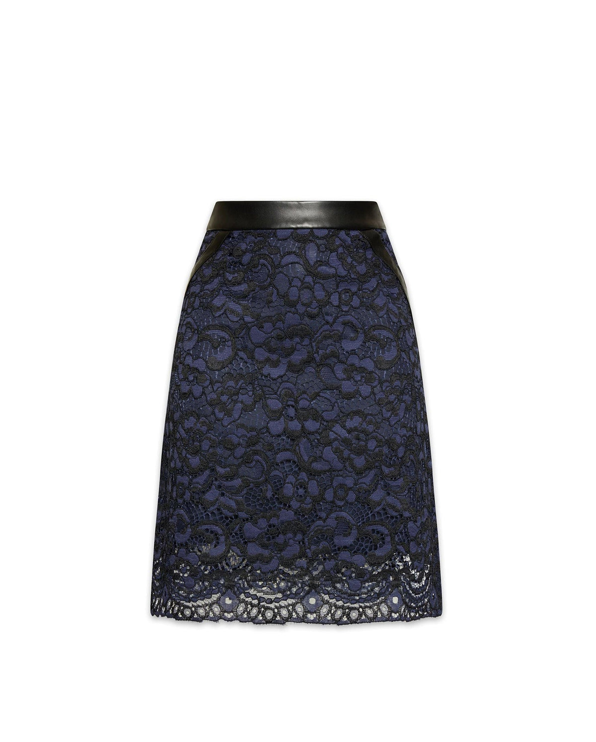 Jupe Ecume droite en dentelle - Eclipse