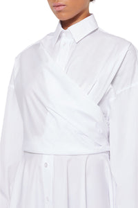 Robe chemise portefeuille - White