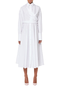 Robe chemise portefeuille - White