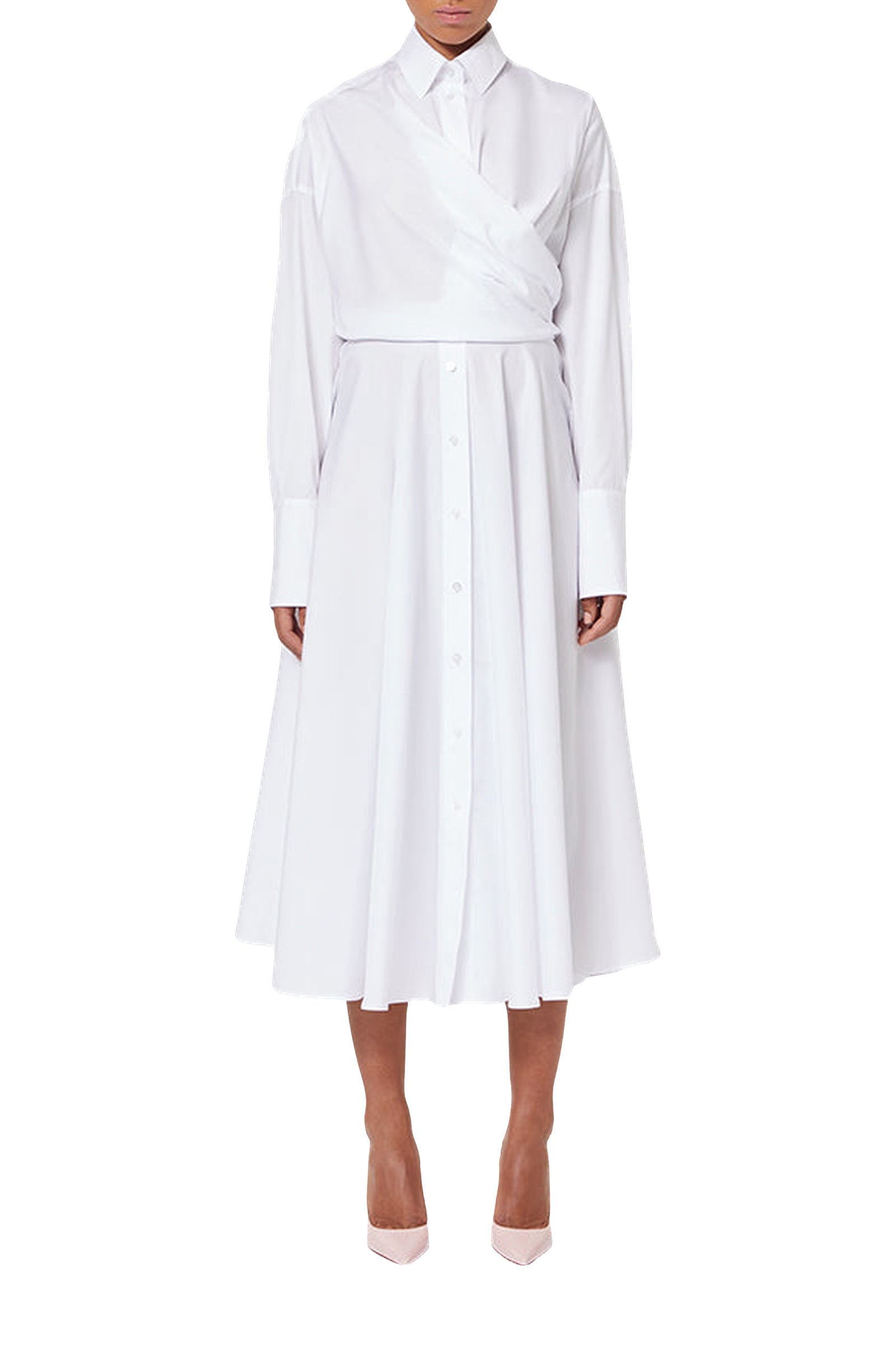 Robe chemise portefeuille - White