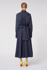 Navy / SHIRT WRAP DRESS