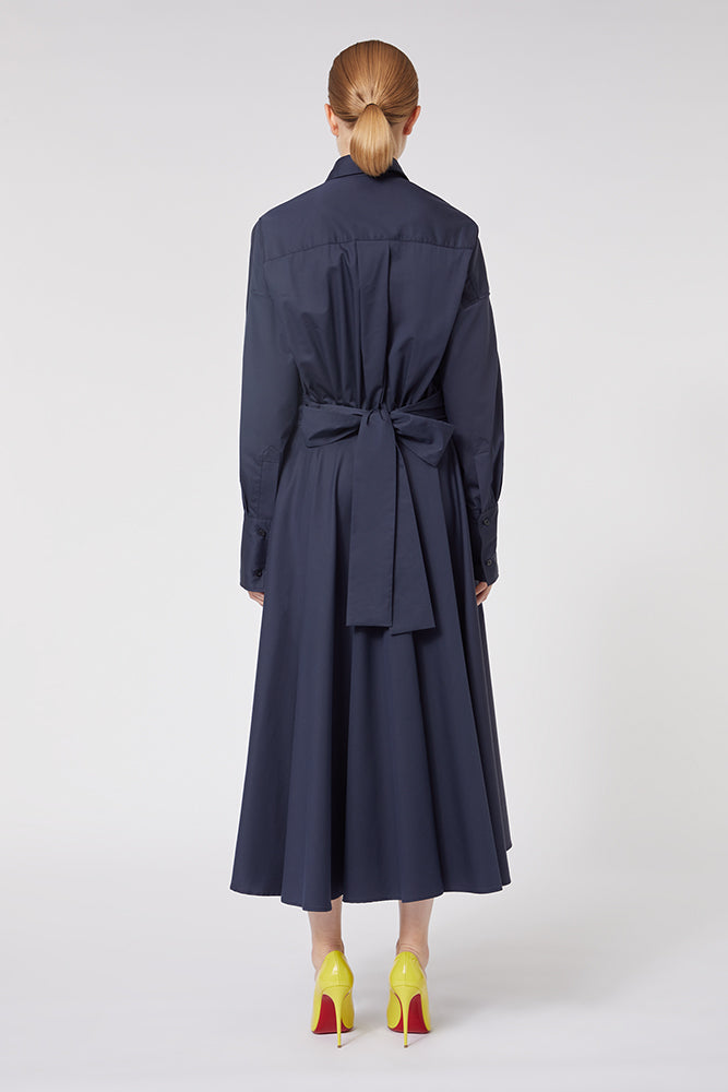 Navy / SHIRT WRAP DRESS