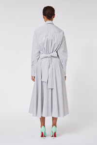 Grey / SHIRT WRAP DRESS