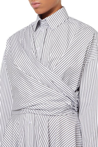 Grey / SHIRT WRAP DRESS