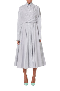 Grey / SHIRT WRAP DRESS