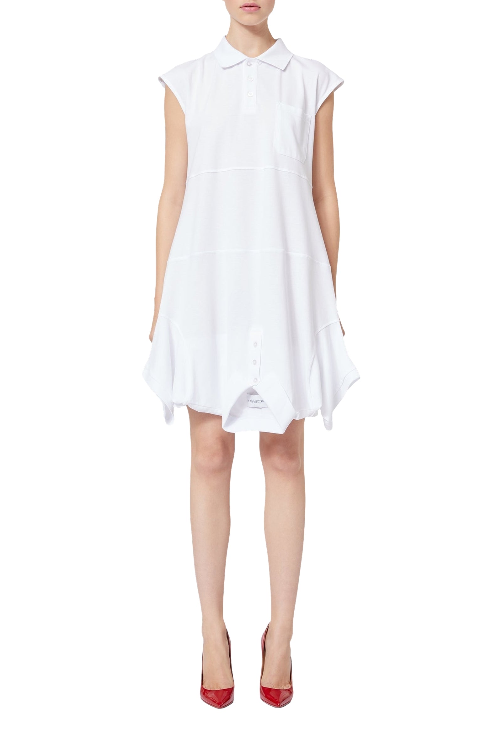 Robe polo à l'envers - White