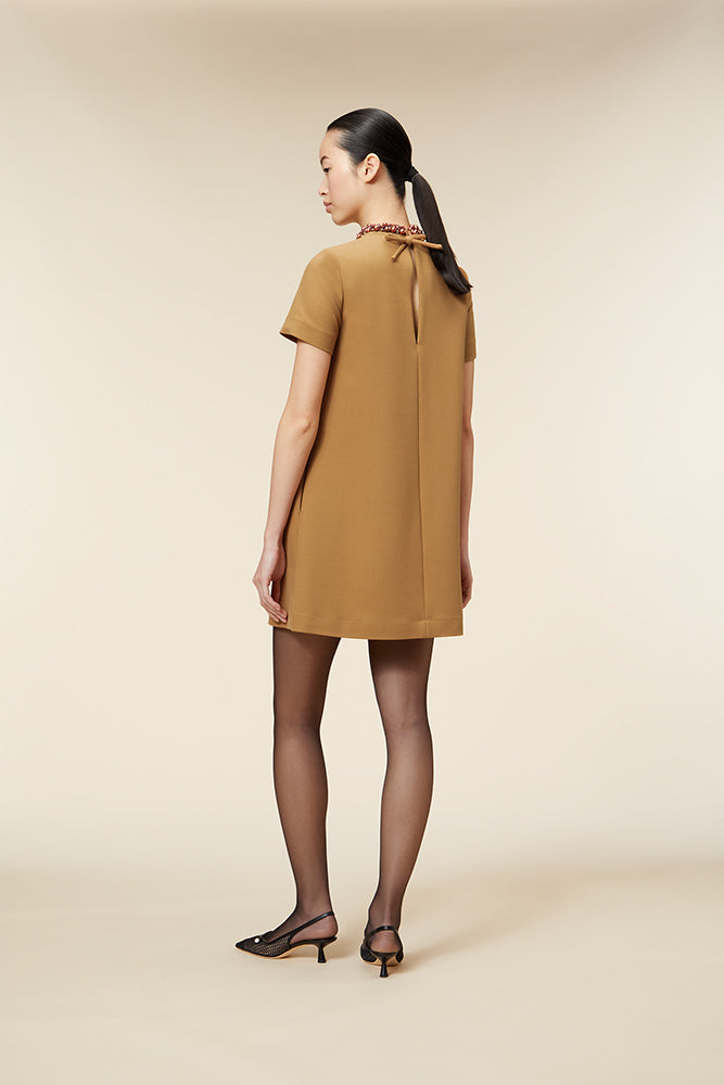 Brown / PEARL MINI DRESS