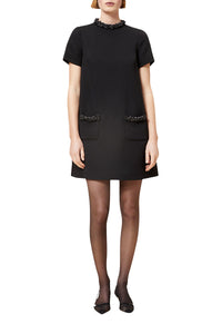 Robe courte à perles - Black