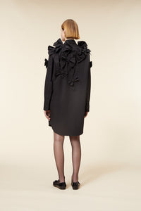 Black / BOW BOUQUET SHIRT DRESS