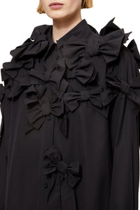 Robe chemise bouquet de nœuds - Black