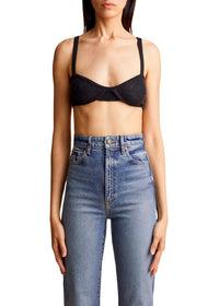 Bralette Eda en cachemire - Charcoal