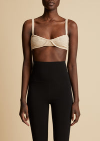 Bralette Eda en cachemire - Custard