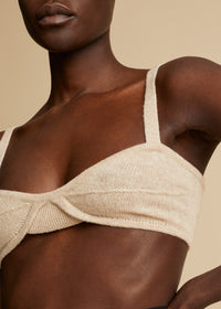 Bralette Eda en cachemire - Custard