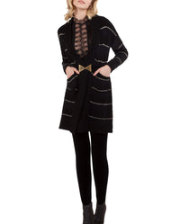 Cardigan Eddy en laine mélangé - Black