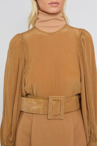 Blouse Eden à manches longues - Camel
