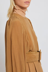 Blouse Eden à manches longues - Camel