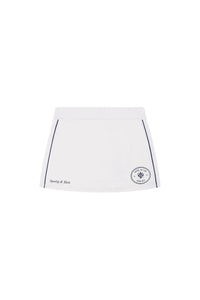 Jupe Eden Crest à liseré - White & Dark Navy