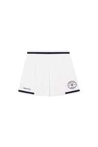 Jupe Eden Crest à broderie - White & Dark Navy