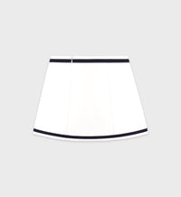Jupe Eden Crest à broderie - White & Dark Navy