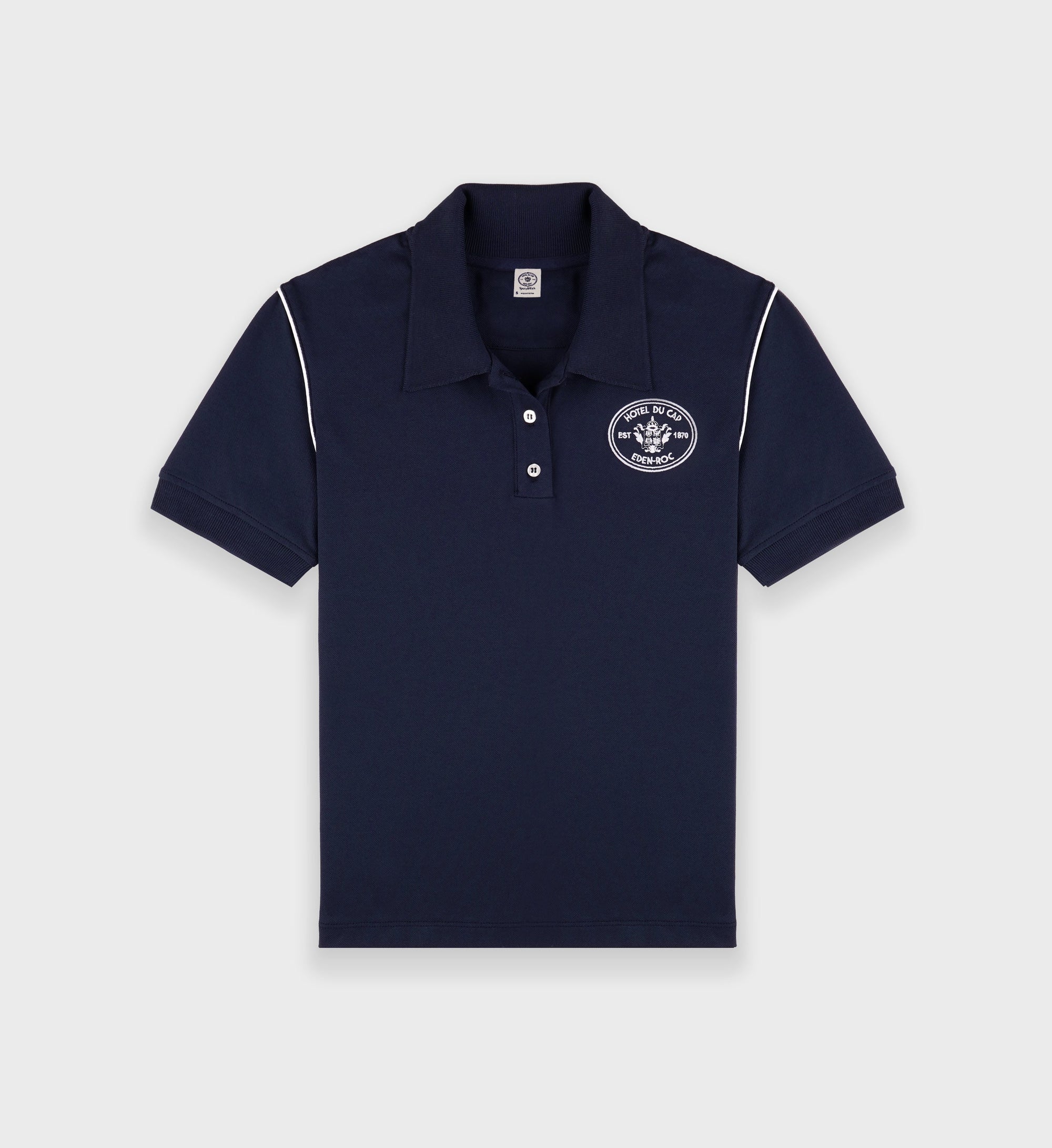 Eden Crest Embroidered Pique Polo - Navy & White