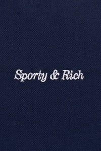 Eden Crest Embroidered Pique Polo - Navy & White