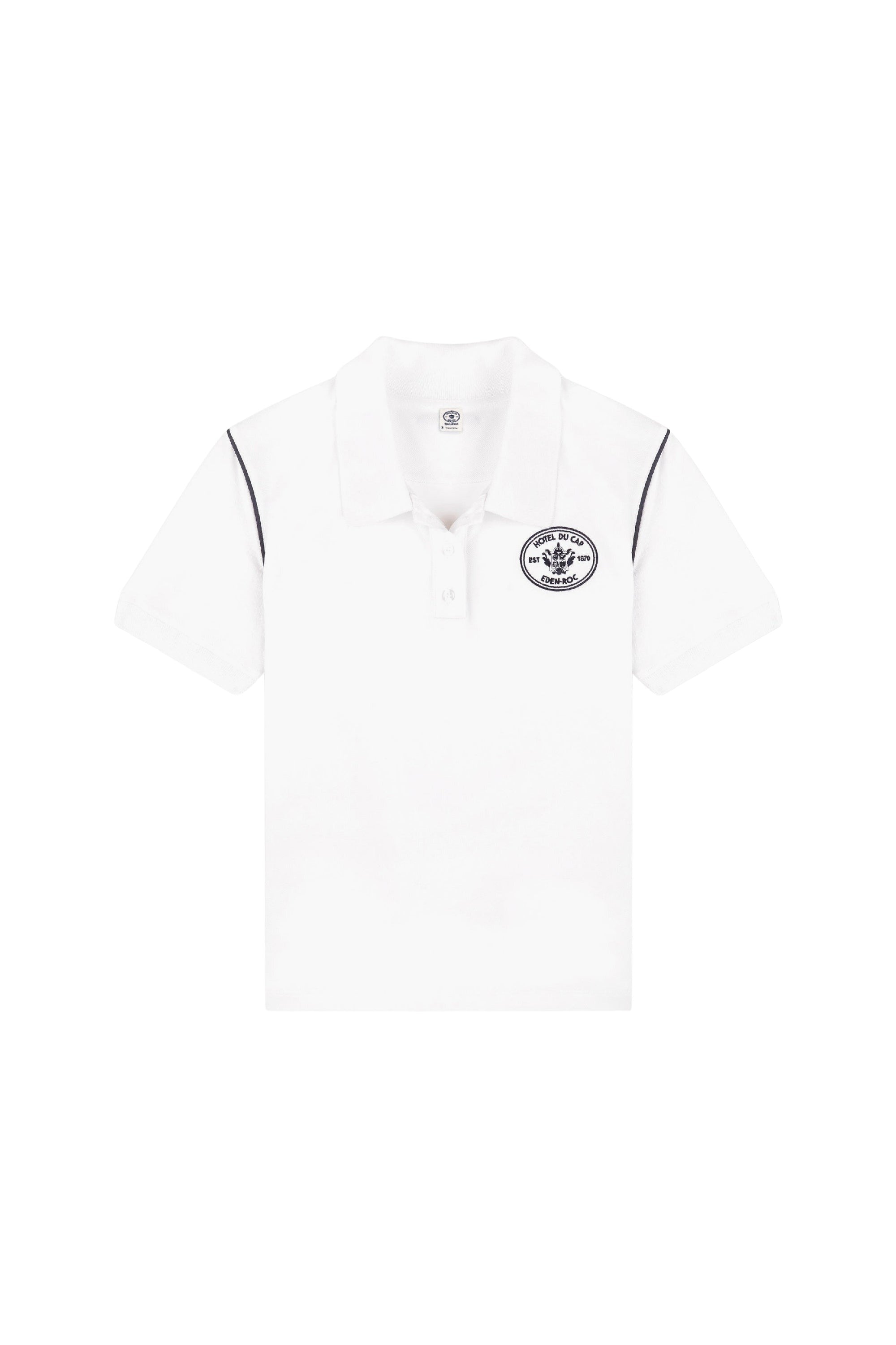 Polo Eden Crest à broderie - White & Dark Navy