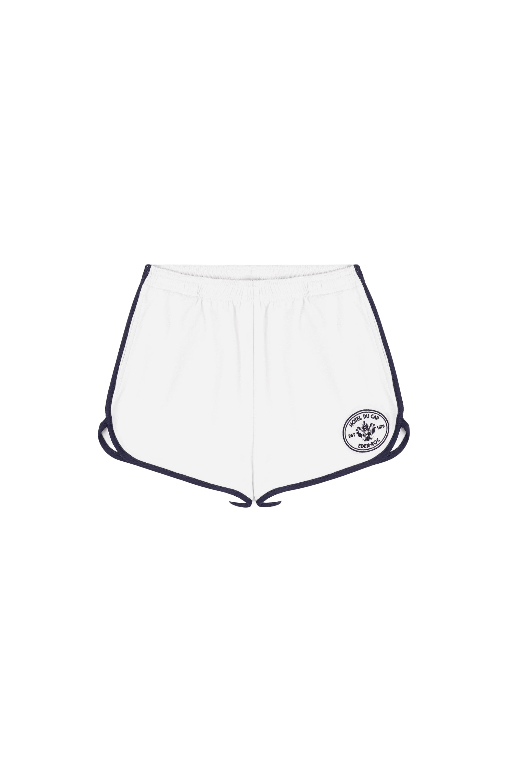 Short Eden Crest à broderie - White & Dark Navy