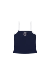 Eden Crest tank top with embroidery - Dark Navy & White