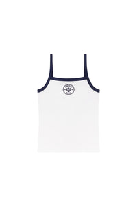 Eden Crest tank top with embroidery - White & Dark Navy