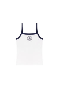 Débardeur Eden Crest à broderie - White & Dark Navy