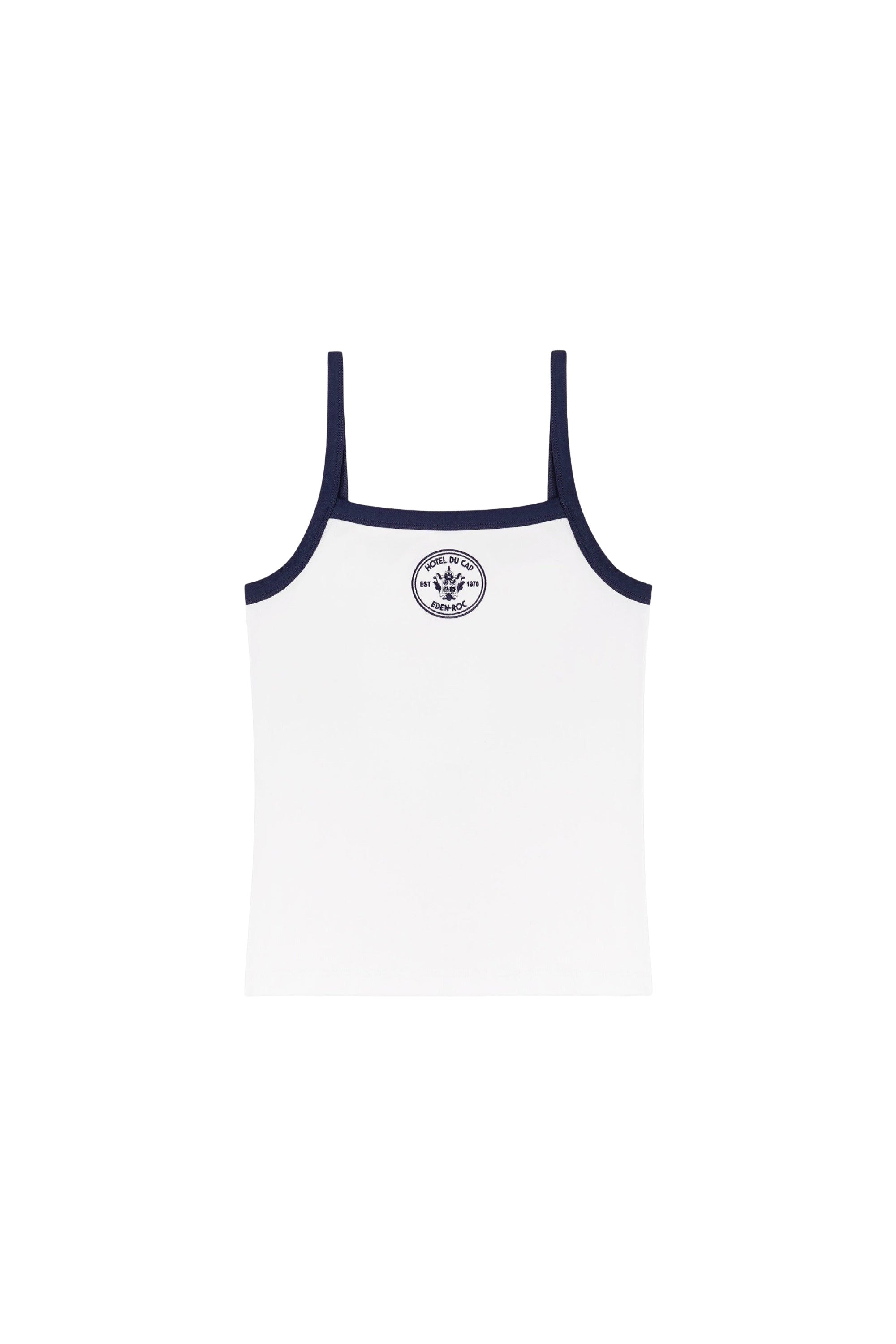 Débardeur Eden Crest à broderie - White & Dark Navy