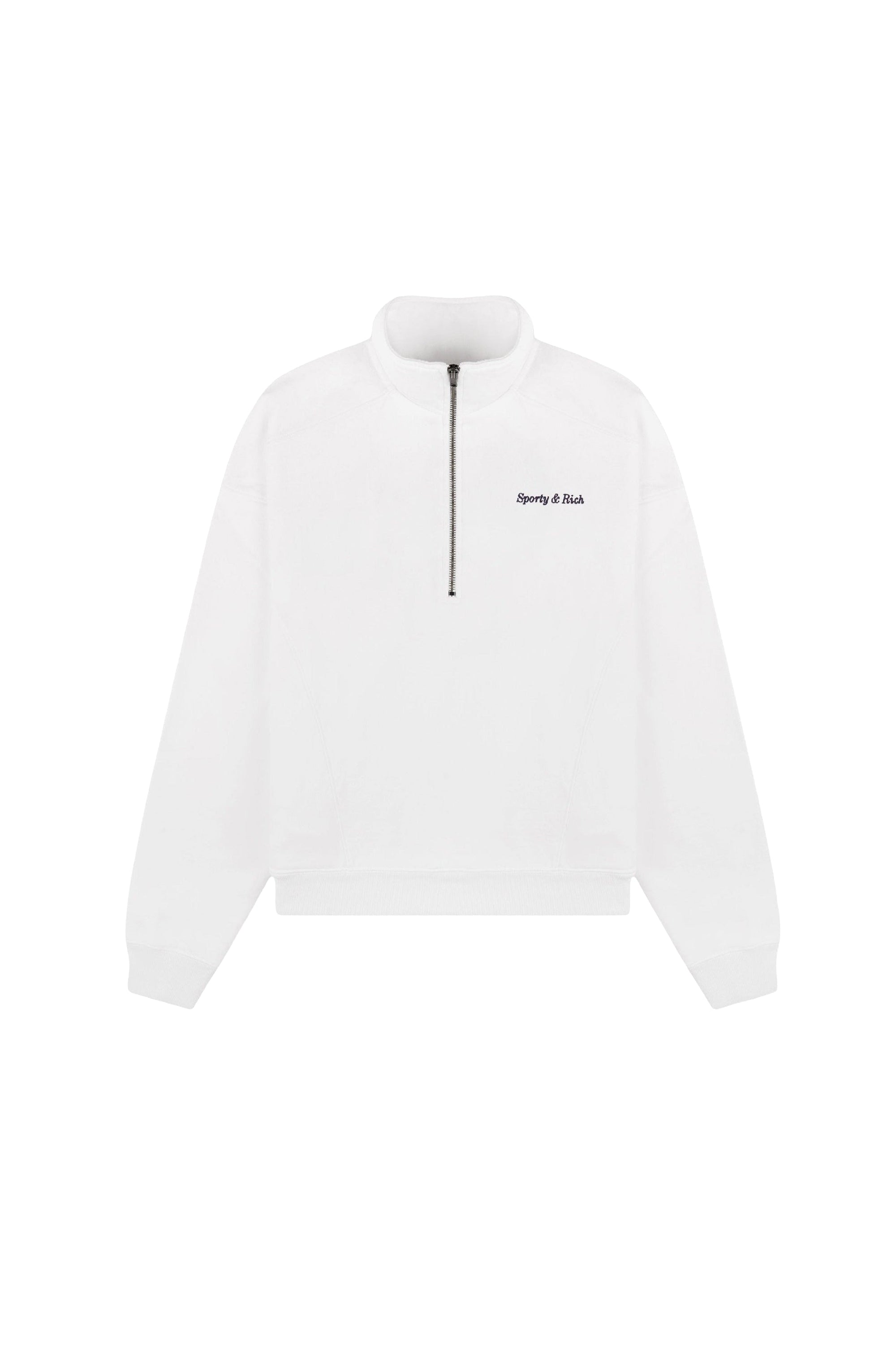 Pull à col zippé Eden Crest - Blanc