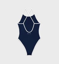 Eden Crest One Piece Swimsuit - Navy & White