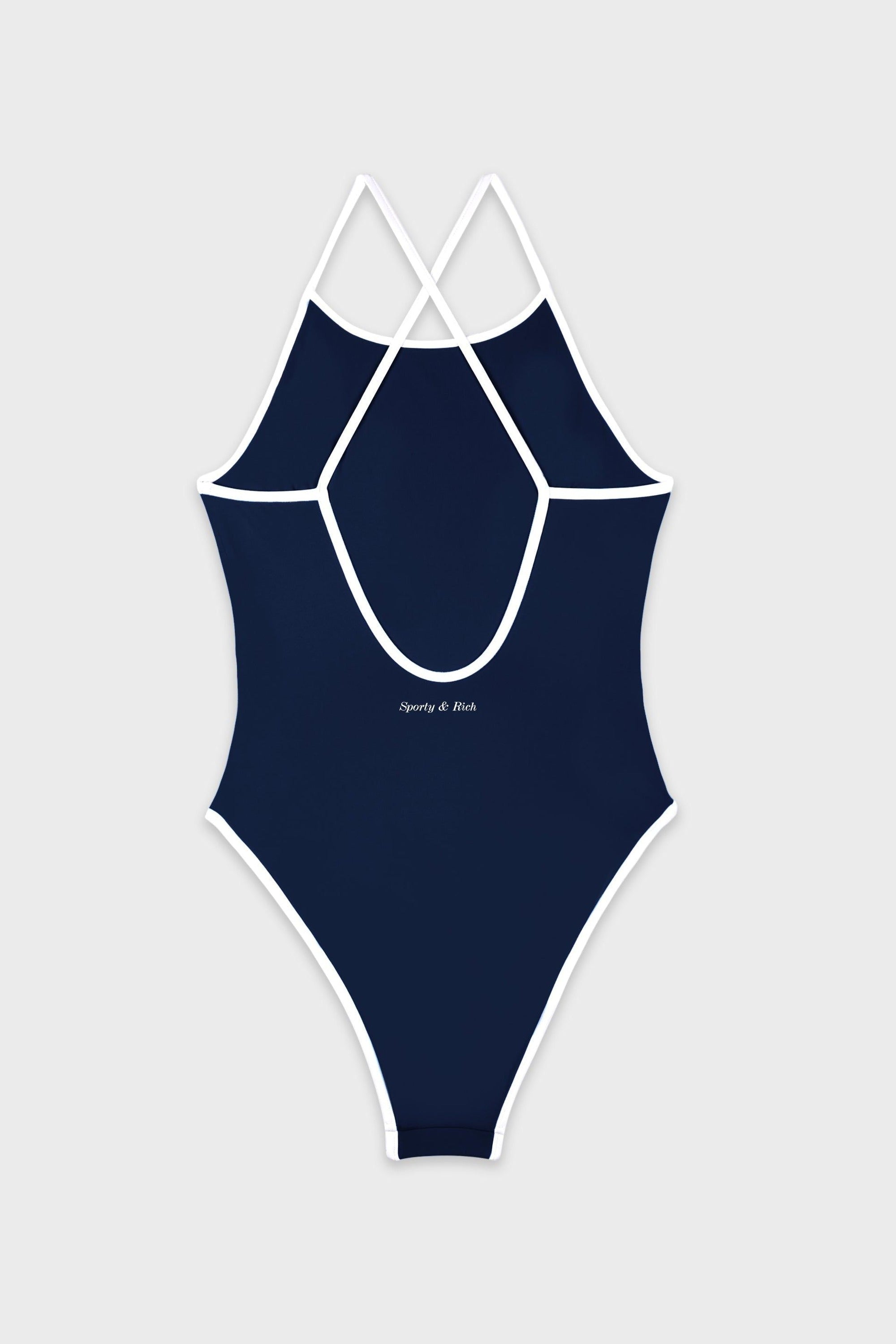 Eden Crest One Piece Swimsuit - Navy & White