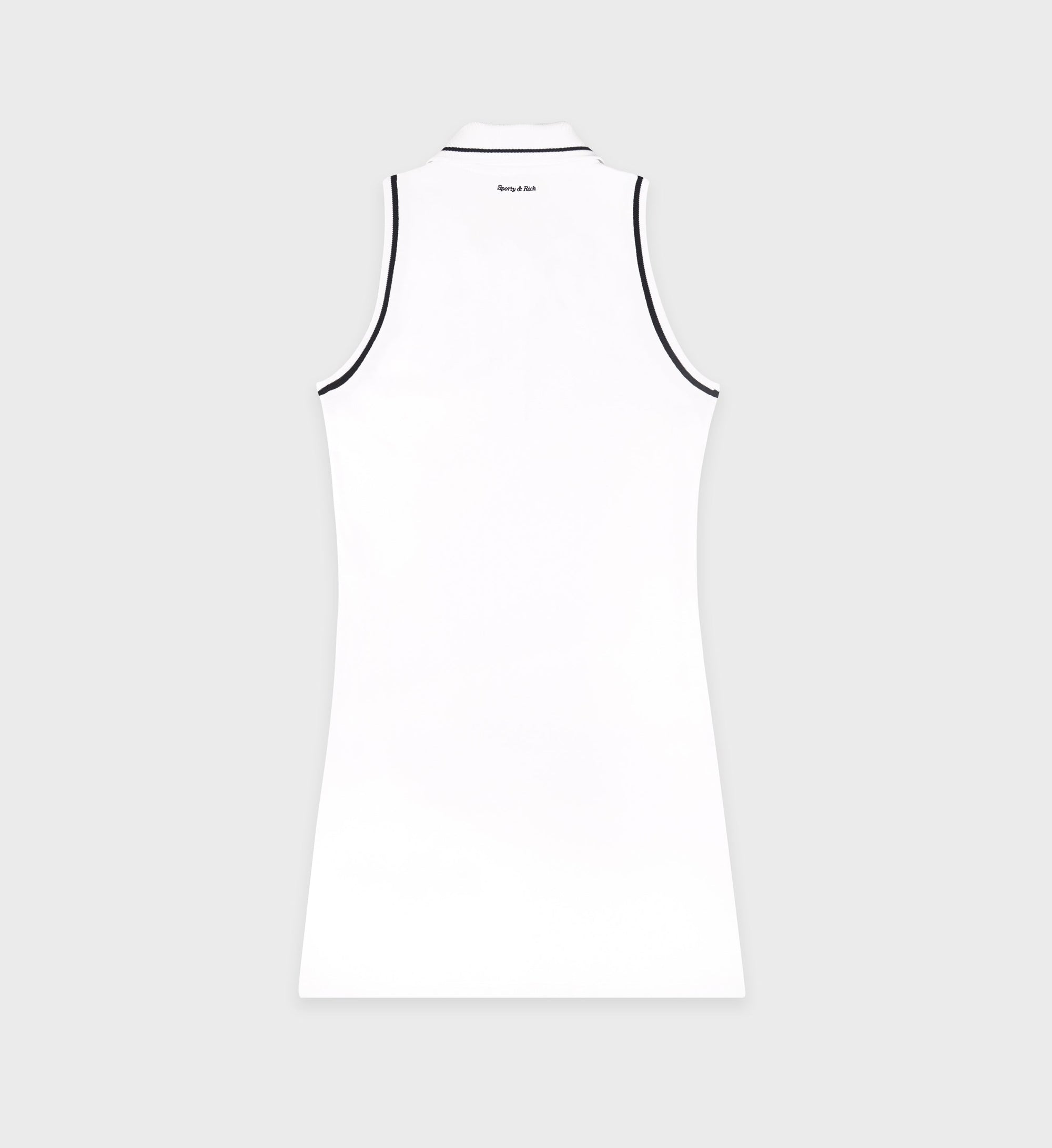 Eden Crest pique polo dress - White & Dark Navy