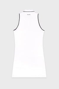 Robe polo Eden Crest en piqué - White & Dark Navy