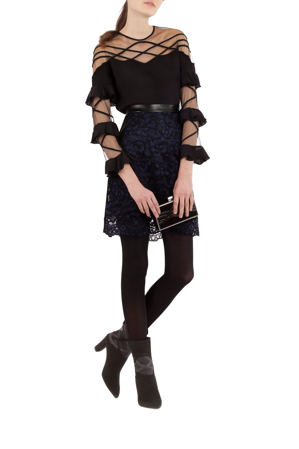 Blouse Edith en soie - Black