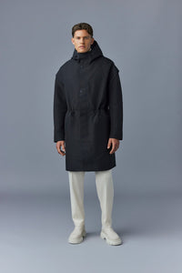 Parka mi-longue Edwin à capuche - Black