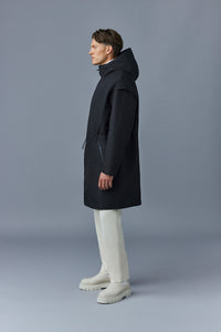 Parka mi-longue Edwin à capuche - Black