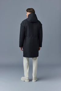 Parka mi-longue Edwin à capuche - Black