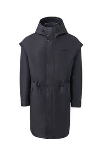 Parka mi-longue Edwin à capuche - Black
