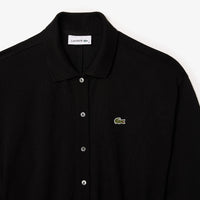 Robe polo décontractée en petit piqué - Noir