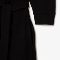 Robe polo décontractée en petit piqué - Noir