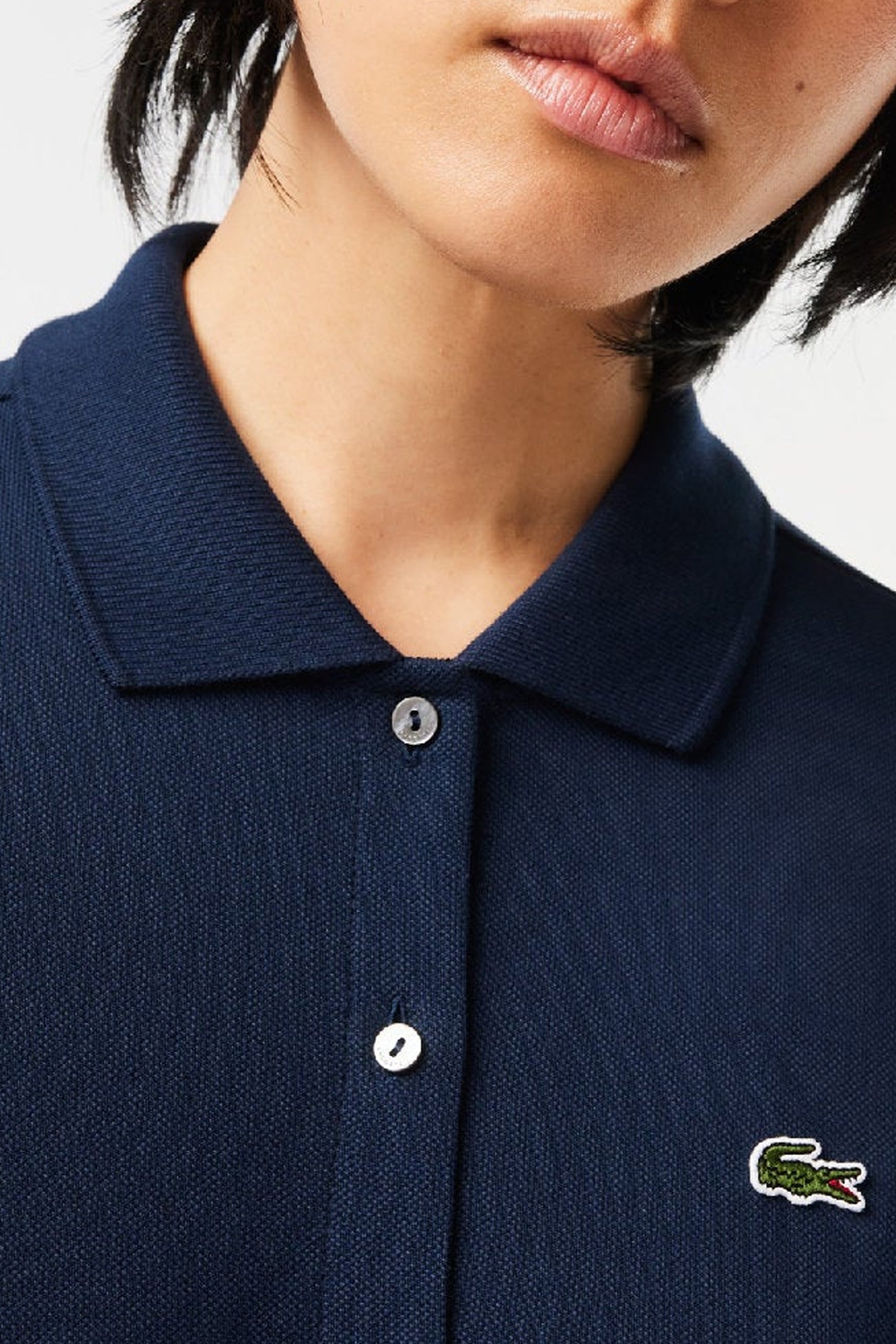 Robe polo décontractée en petit piqué - Marine