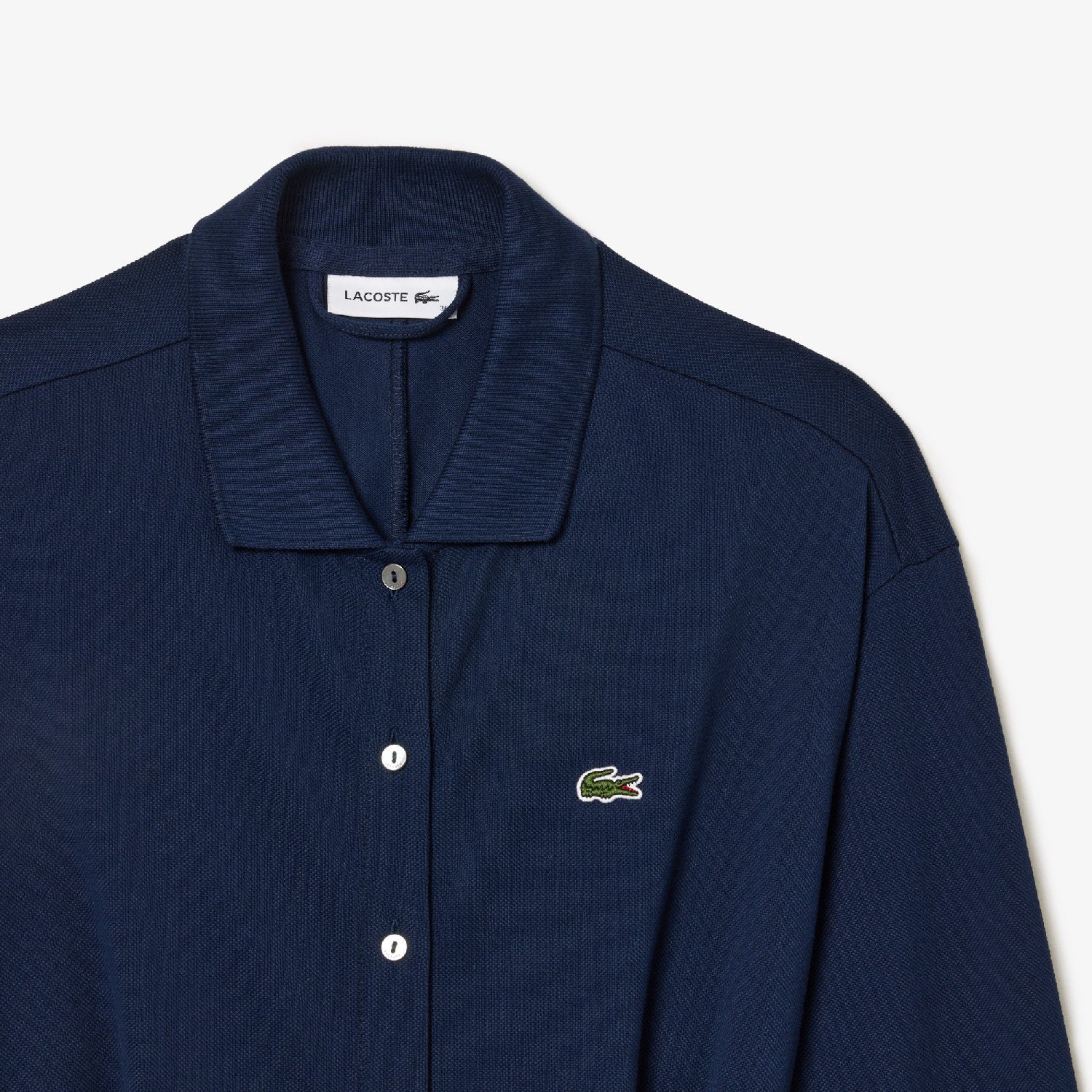 Robe polo décontractée en petit piqué - Marine
