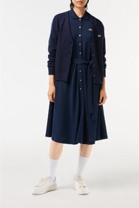 Robe polo décontractée en petit piqué - Marine