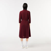Robe polo décontractée en petit piqué - Noir