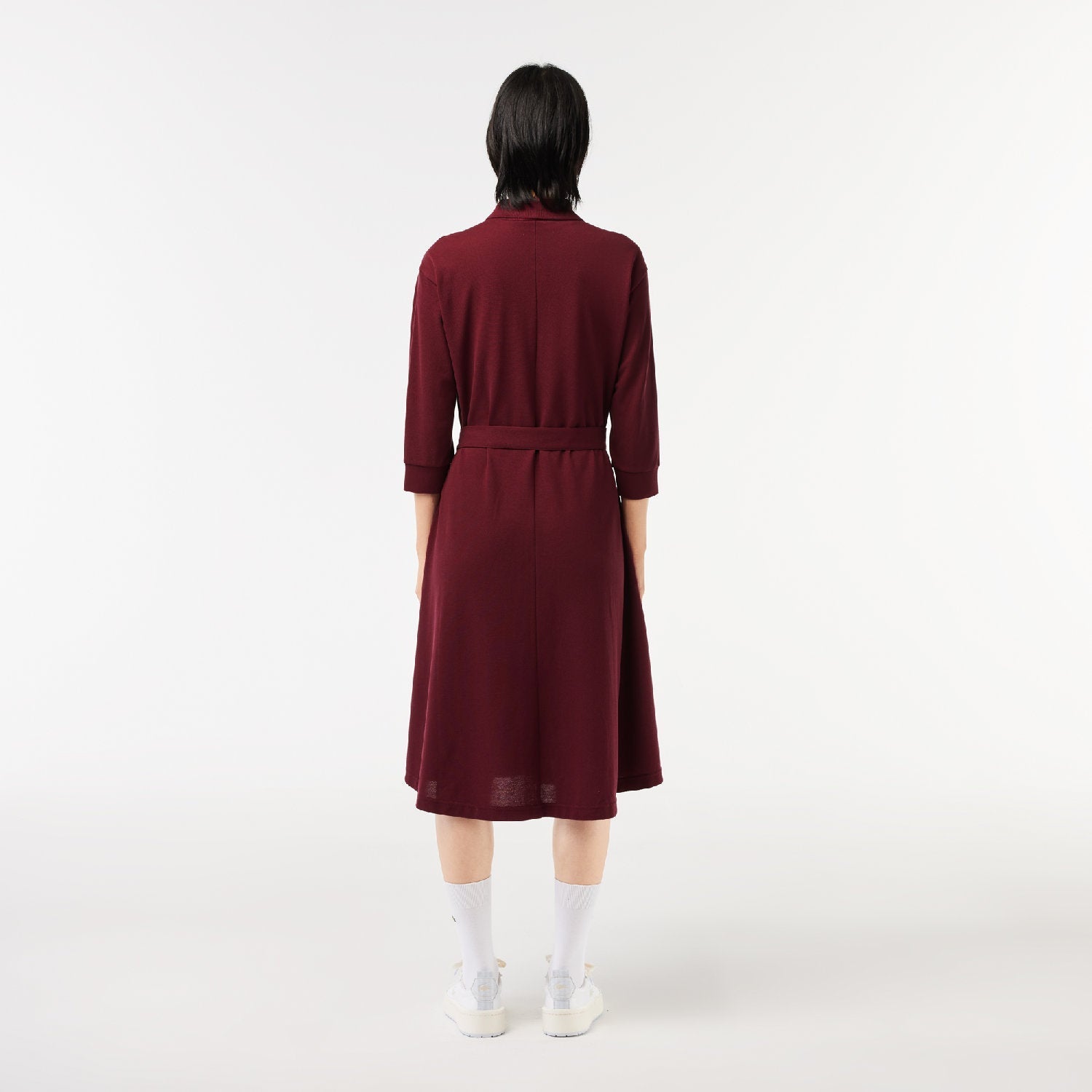 Robe polo décontractée en petit piqué - Noir